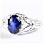 925 Sterling Silver Ladies Ring, Natural Blue Star Sapphire, SR137