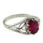 SR137, Created Ruby, 925 Sterling Silver Ring