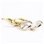 14k Gold Leverback Earrings, Cubic Zirconia, E101