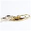 14k Gold Leverback Earrings, Cubic Zirconia, E101