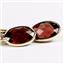 14k Gold Leverback Earrings, Mozambique Garnet, E001
