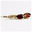 14k Gold Leverback Earrings, Mozambique Garnet, E001