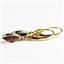 14k Gold Leverback Earrings, Mozambique Garnet, E001