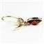 14k Gold Leverback Earrings, Mozambique Garnet, E001