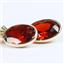 14k Gold Leverback Earrings, Garnet CZ, E001