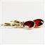 14k Gold Leverback Earrings, Garnet CZ, E001