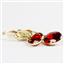 14k Gold Leverback Earrings, Garnet CZ, E001