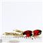 14k Gold Leverback Earrings, Garnet CZ, E001