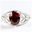 SR137, Garnet CZ, 925 Sterling Silver Ring