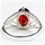 SR137, Garnet CZ, 925 Sterling Silver Ring