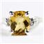 SR221, Citrine, 925 Sterling Silver Ring