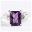 SR221, Amethyst, 925 Sterling Silver Ring