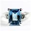 SR221, Swiss Blue Topaz, 925 Sterling Silver Ring