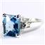 SR221, Swiss Blue Topaz, 925 Sterling Silver Ring
