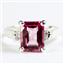 SR221, Pure Pink Topaz, 925 Sterling Silver Ring