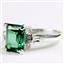 SR221, Russian Nanocrystal Emerald, 925 Sterling Silver Ring