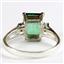 SR221, Russian Nanocrystal Emerald, 925 Sterling Silver Ring