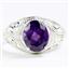 SR083, Amethyst, 925 Sterling Silver Ladies Ring