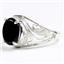 SR083, Black Onyx, 925 Sterling Silver Ladies Ring