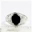 SR083, Black Onyx, 925 Sterling Silver Ladies Ring