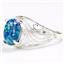 SR083, Created Blue Green Opal, 925 Sterling Silver Ladies Ring