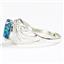 SR083, Created Blue Green Opal, 925 Sterling Silver Ladies Ring