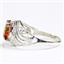 SR083, Created Red Brown Opal, 925 Sterling Silver Ladies Ring