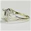 SR083, Created White Opal, 925 Sterling Silver Ring