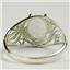 SR083, Created White Opal, 925 Sterling Silver Ring