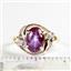 10K or 14K Gold Ladies Ring w/ Accents, Star Ruby, R021