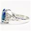SR057, Created Blue Green Opal, 925 Sterling Silver Ladies Ring