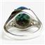 SR057, Created Blue Green Opal, 925 Sterling Silver Ladies Ring