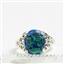 SR057, Created Blue Green Opal, 925 Sterling Silver Ladies Ring