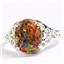 SR057, Created Red Brown Opal, 925 Sterling Silver Ladies Ring