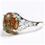 SR057, Created Red Brown Opal, 925 Sterling Silver Ladies Ring