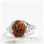 SR057, Created Red Brown Opal, 925 Sterling Silver Ladies Ring