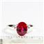 SR058, Created Ruby, 925 Sterling Silver Ladies Ring