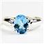 SR058, Swiss Blue Topaz, 925 Sterling Silver Ring