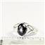 925 Sterling Silver Ladies Ring, Black Star Sapphire, SR137