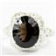 Sterling Silver Ladies Ring, Smoky Quartz, SR009