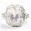 Sterling Silver Ladies Ring, Rose Quartz, SR009