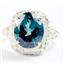 Sterling Silver Ladies Ring, Paraiba Topaz, SR009