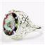 Sterling Silver Ladies Ring, Mystic Fire Topaz, SR009