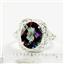 Sterling Silver Ladies Ring, Mystic Fire Topaz, SR009
