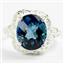 Sterling Silver Ladies Ring, London Blue Topaz, SR009