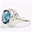 Sterling Silver Ladies Ring, London Blue Topaz, SR009