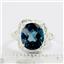 Sterling Silver Ladies Ring, London Blue Topaz, SR009