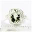 Sterling Silver Ladies Ring, Green Amethyst, SR009