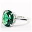 Sterling Silver Ladies Ring, Russian Nanocrystal Emerald, SR055