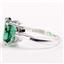 Sterling Silver Ladies Ring, Russian Nanocrystal Emerald, SR055